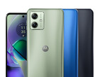 Moto G54 的三种首发颜色。(图片来源：@evleaks）