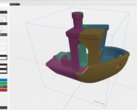用于小型打印机的免费 3D 打印工具 3D 切片机，展示 Benchy