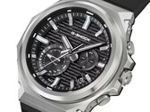 G-Steel-GST-B1000-1A 黑色表盘的倾斜视角图。