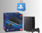 PS3 游戏机上方的 PlayStation 商店标志（图片来源：PlayStation 博客，有删改）