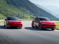 特斯拉 Model Y 和 Model 3 的超红色（图片来源：特斯拉）