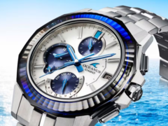 卡西欧 Oceanus Manta OCWS6000PB7A 手表现已在美国上市。(图片来源：卡西欧）