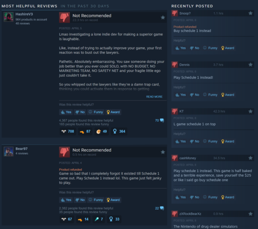 毒贩模拟器 2》Steam 版评论（图片来源：Steam 截图）