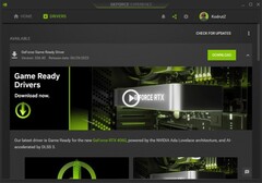 NvidiaGeForce Game Ready Driver 536.40通知在GeForce 体验（来源：自己）。