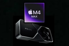 AppleM4 Max 在 Blender 基准测试中与 RTX 4070 桌面 GPU 展开对决。(图片来源:Apple, Nvidia)