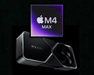 AppleM4 Max 在 Blender 基准测试中与 RTX 4070 桌面 GPU 展开对决。(图片来源：Apple, Nvidia)
