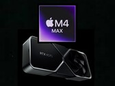 AppleM4 Max 在 Blender 基准测试中与 RTX 4070 桌面 GPU 展开对决。(图片来源:Apple, Nvidia)