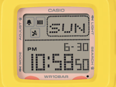 Casio Baby-G BGD-10KPM-7 配备近乎方形的数字表盘,可显示较为丰富的信息。