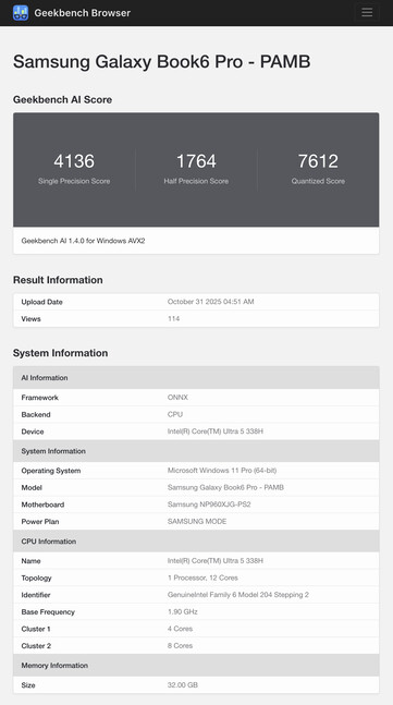 (图片来源：Geekbench）