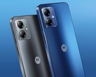 摩托罗拉提供两种颜色的 Moto G14。(图片来源：摩托罗拉）