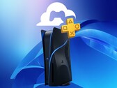 带有 PlayStation 云游戏徽标的 PS6 游戏机模型
