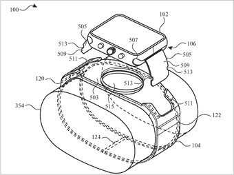 Apple 带摄像头的手表。(图片来源：美国专利局)