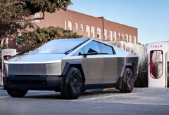 特斯拉 Cybertruck。2025 年第一季度，这家汽车制造商在加州电动汽车市场的占有率首次低于 50%（图片来源：Inside EVs）