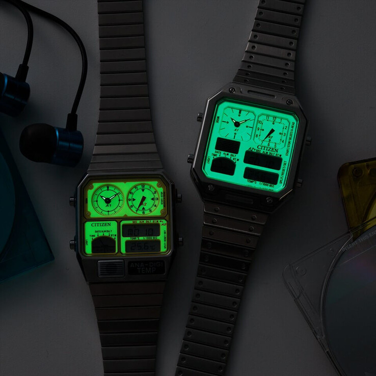 夜光表盘在光线照射下会在黑暗中发出柔和的光芒。