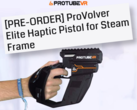 用于 Steam Frame 的 ProVolver Elite 触觉手枪控制器。(图片来源：ProTubeVR）