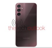 Galaxy A24--暗红色。 (图片来源：Thetechoutlook)