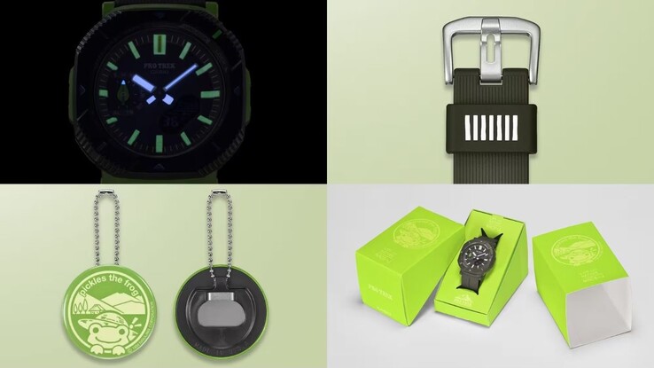 卡西欧 Pro Trek x 日本自然保护协会 x 泡菜蛙 PRJ-B001NJ-3 手表