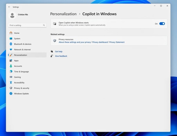 Copilot 自动启动设置。与 Windows Insider 预览版上的任何功能一样，该功能的命运也是用铅笔写就的。  (图片来源：Windows Insider 博客）
