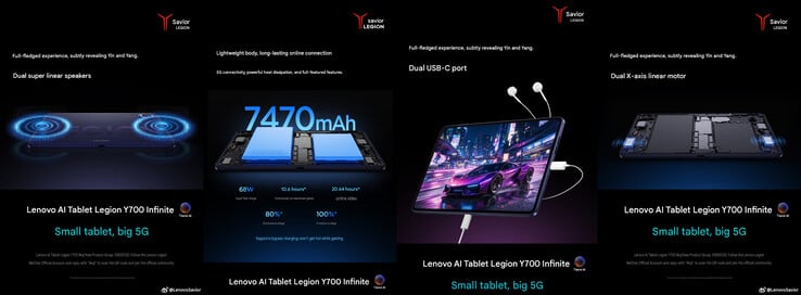 Legion Y700 Infinite 最新曝光的规格参数(机器翻译)