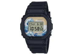 葛饰北斋 x G-Shock 手表（如图）将在英国发布。(图片来源：卡西欧）