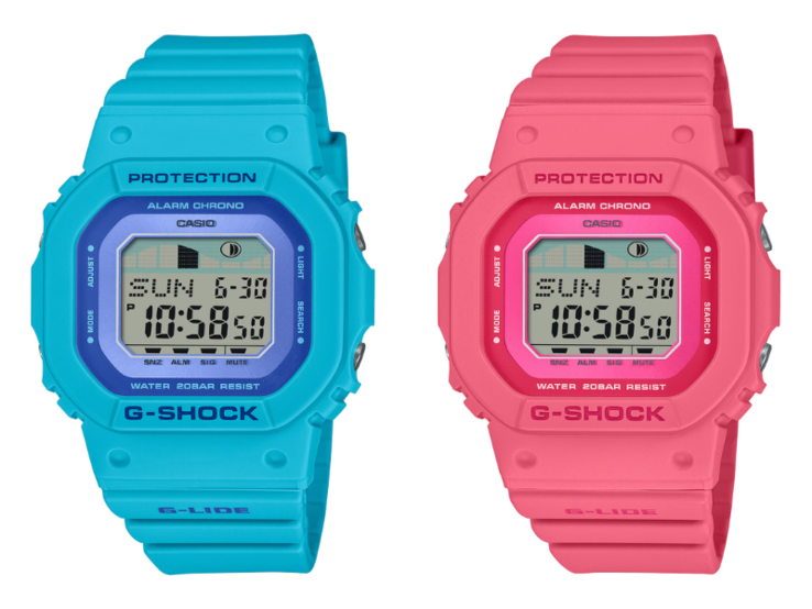 从左到右：卡西欧 GLXS5610-2 和 GLXS5610-2 手表。(图片来源：卡西欧）