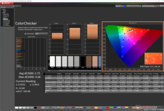 校准前的ColorChecker