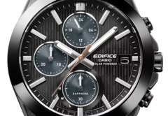 黑色的卡西欧 Edifice EFS-S650DC-1A（如图）配有铜色秒针，与黑色设计相得益彰。(图片来源：卡西欧）