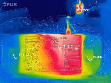 压力测试中的 Steam Deck OLED - 正面