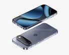 Pixel 11 Pro 的非官方渲染图，显示正面和背面。
