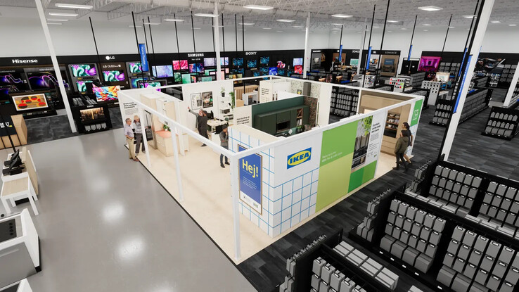 百思买的新宜家店中店模型。(图片来源：宜家）