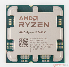 Ryzen 5 7600X有6个核心和12个线程。(来源：Notebookcheck)