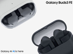 Galaxy Buds 3 FE 将于 2025 年 9 月 5 日开始发售。图：两种颜色的无线耳塞。(图片来源：三星 - 已编辑）