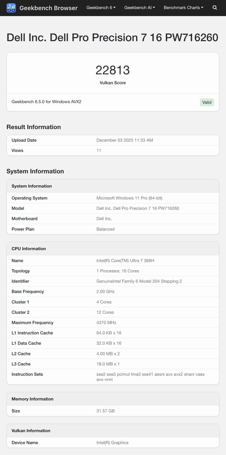 (图片来源：Geekbench）