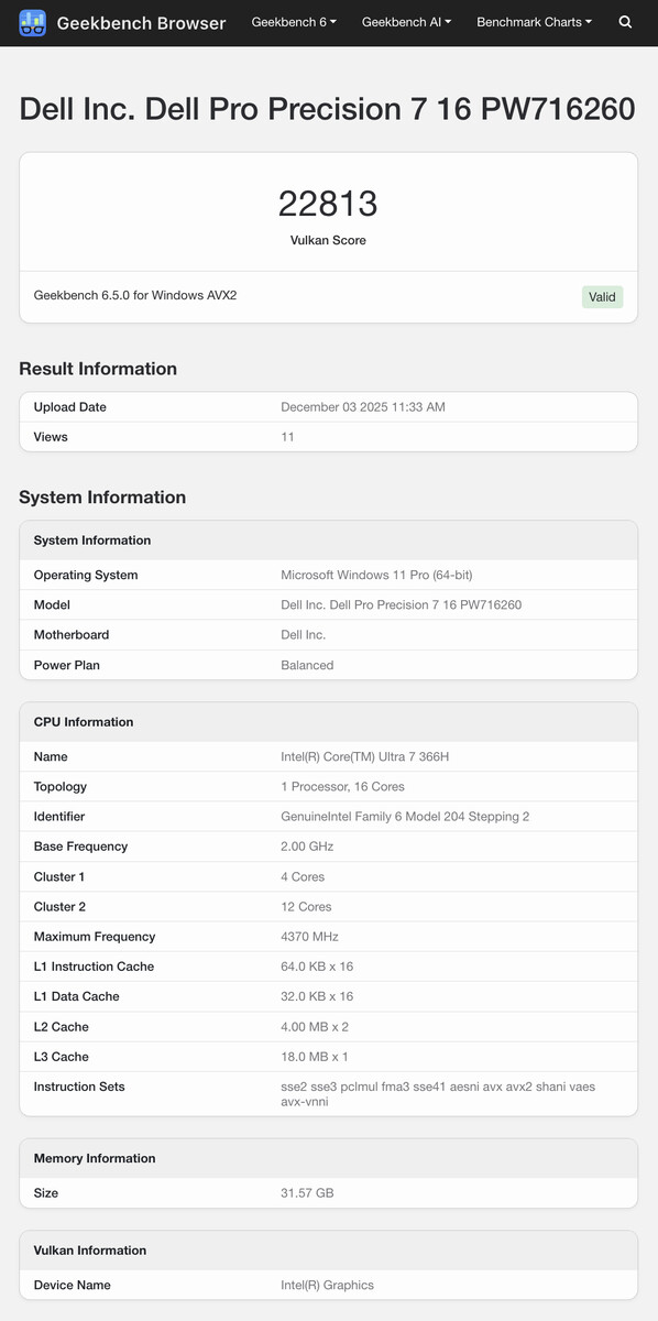 (图片来源：Geekbench）
