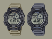 卡西欧 AE-1000W-5AV（左）和 AE-1000W-8AV（右）手表预计将于五月推出。(图片来源：卡西欧）