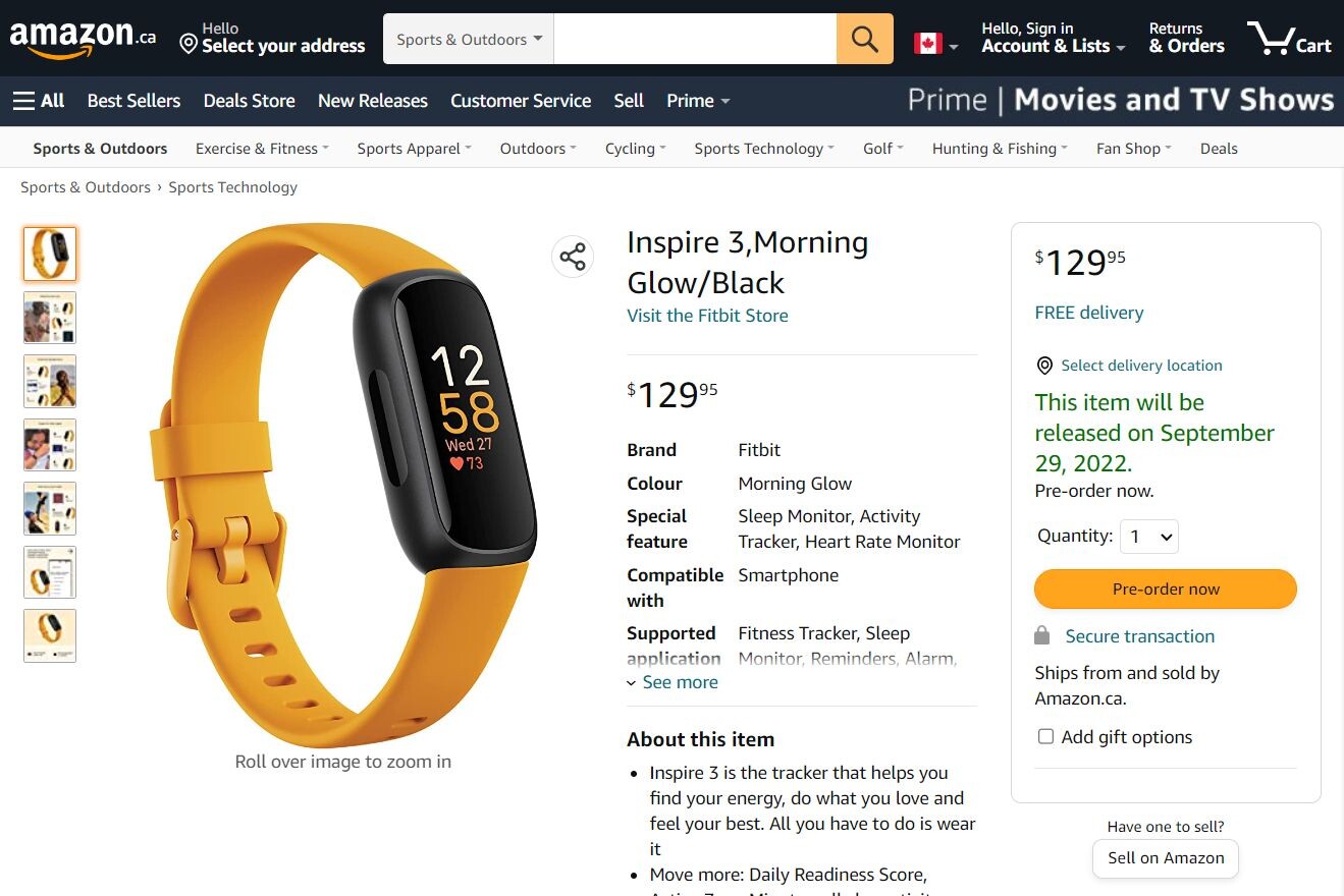 Fitbit Inspire 3：零售商泄露了即将推出的健身追踪器的发布日期、价格 