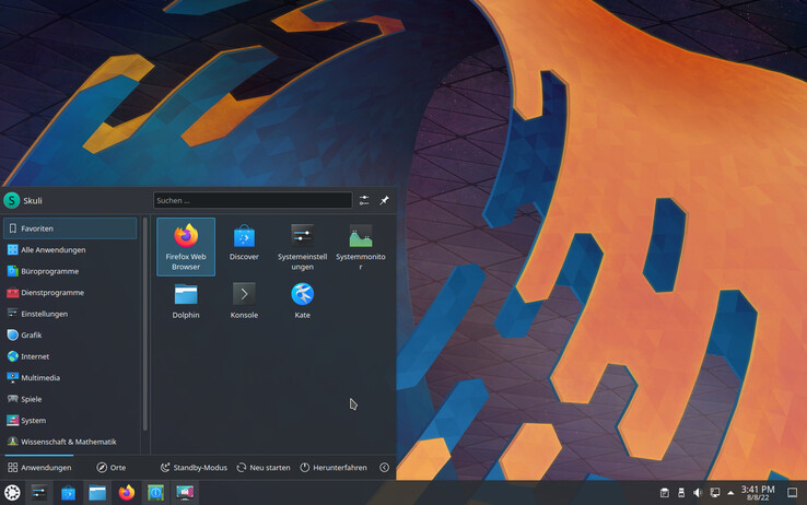 Kubuntu 的 KDE Plasma 5 桌面（图片：Kubuntu）。