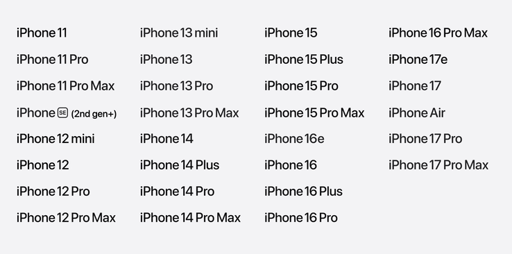iOS 27 可在所有兼容 iOS 26 的 iPhone 上运行。