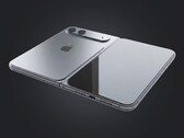 可折叠 iPhone CAD 渲染图。(图片来源：iPhone-Ticker/编辑）