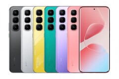Infinix Hot 60 Pro+ 拥有珊瑚潮、缥缈紫、赛博绿、音速黄、钛银和光滑黑五种配色（图片来源：Infinix）