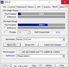 CPU-Z。基准性能模式