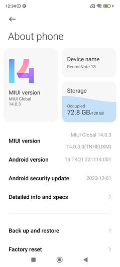 软件 小米Redmi Note 13 4G