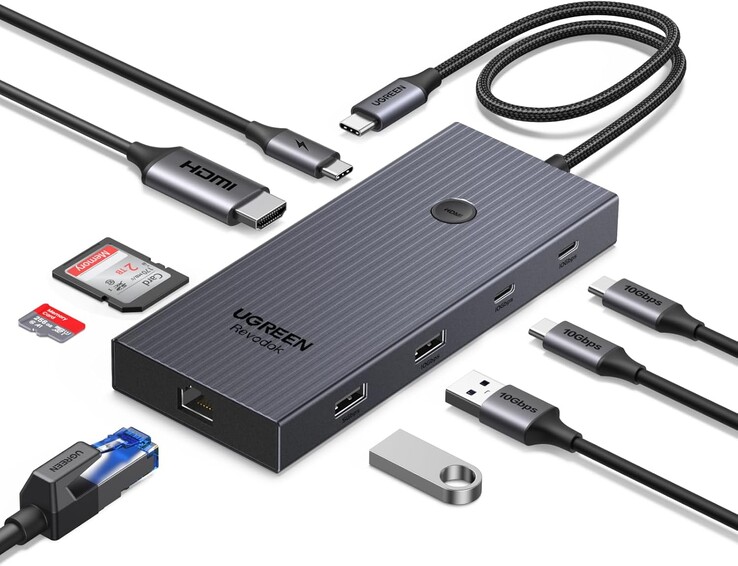 新款 Ugreen Revodok Pro 109 USB-C 集线器。(图片来源：Ugreen）