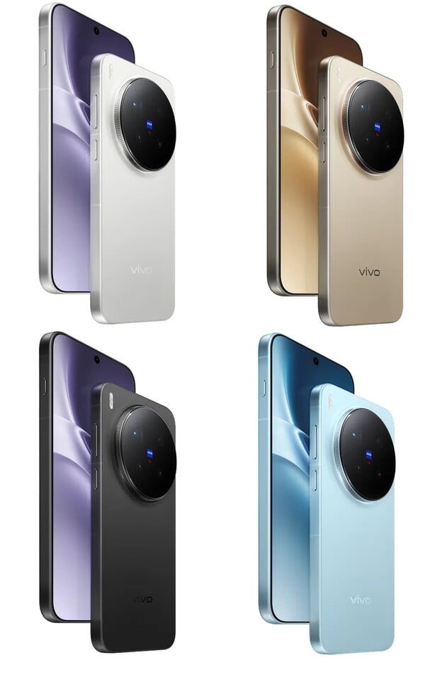 vivo X300 Pro,传闻中的四种全球首发颜色。(图片来源:vivo)