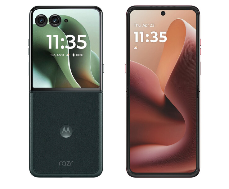 泄露的 Razr 60 Ultra 图片显示了不同的日期，但都不会出现在 2025 年。(图片来源：via Evan Blass &amp; Roland Quandt）