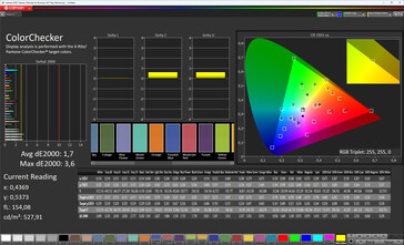 色彩（色彩模式：标准，色温：正常，目标色域：DCI-P3）