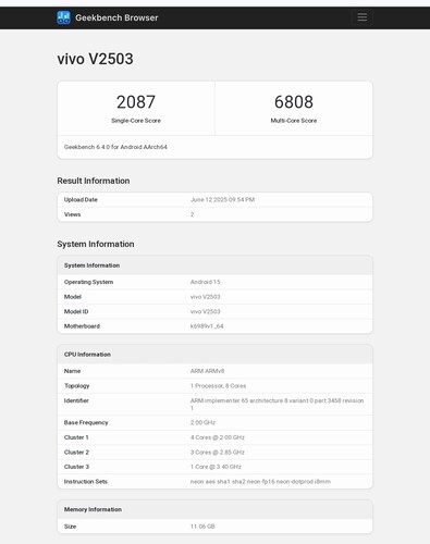 vivo X200 FE Geekbench 列表（图片来源：Abhishek Yadav on X）