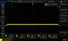 0% 亮度——PWM 频率约为 230 Hz