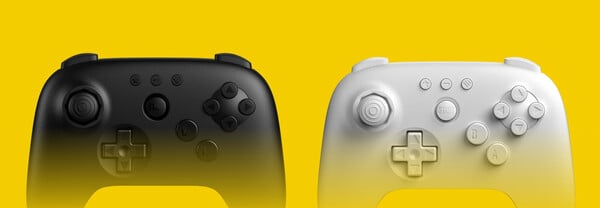 8BitDo 64 控制器有黑色和白色两种颜色可供选择。(图片来源：8BitDo）