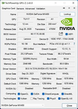 GPU-ZGeForce MX450